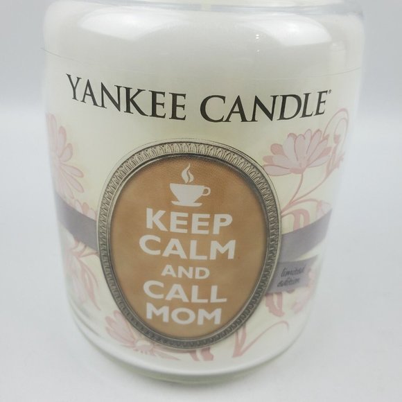 2X Yankee Candle Limited Edition Keep Calm & Call Mom TEA Made in USA RARE 22oz - Picture 3 of 4
